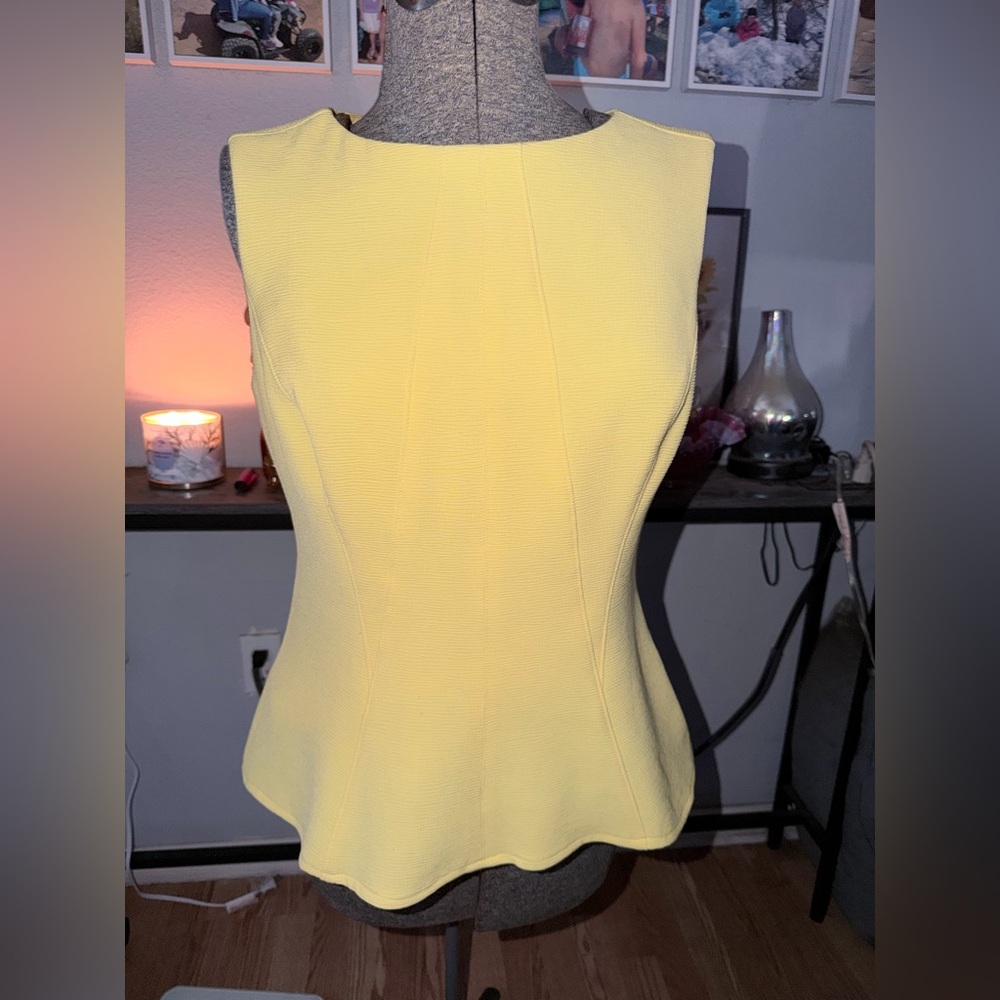 Ralph Lauren Yellow Sleeveless Blouse
